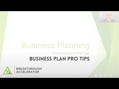 Business Plan Pro Tips