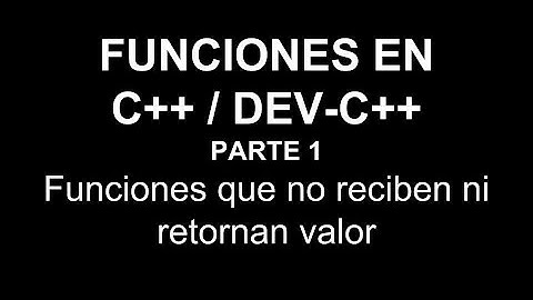 Funciones en Dev-C++ parte 1 de 4