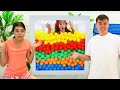 Magic Cube Challenge with Balls | Nastya and Artem complete the Challenge to Save Mia