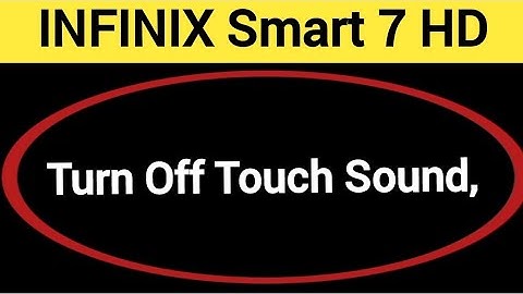 How to turn off touch sound, Infinix smart 7 HD me touch vibration kaise off kare
