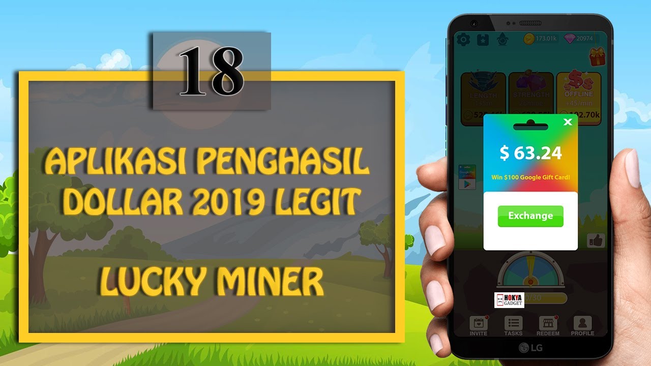 Aplikasi Penghasil Dollar 2019 Mudah Cara Mainnya Lucky Miner Legit Youtube