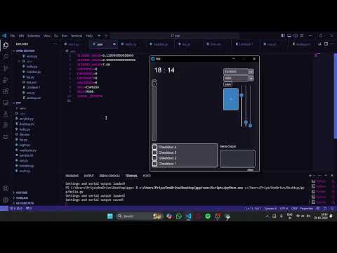 Python CustomTkinter Customizable Arduino Controlpanel GUI
