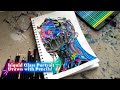 Drawing a Liquid Glass Portrait with Coloured Pencils | Surreal Art Timelapse