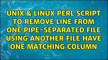 Perl script to remove line from one pipe-separated file using another file have one matching column