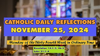 Catholic Daily Reflections November 25, 2024