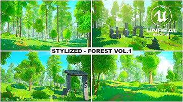 STYLIZED - Forest Landscape Vol.1 | Summer | Unreal Engine | Cinematic Trailer | 4K | #Polyart3d