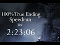 Hollow Knight 100% True Ending Speedrun - 2:23:06 [WR]