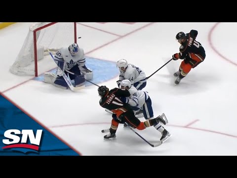 Trevor Zegras Goes End-To-End And Snipes OT Game-Winner Top Shelf vs. Toronto Maple Leafs