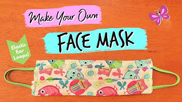 Easy Pleated FACE MASK Tutorial with Elastic Ear Loops - DIY Fabric Mask #LeighsHome