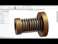 Solidworks Tutorial 42 : CNC Machine Part 11 - Nut T8 with anti-backlash
