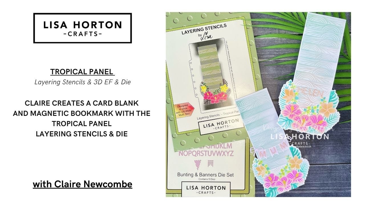 CLAIRE MAKES A MAGNETIC BOOKMARK CARD BLANK WITH THE TROPICAL PANEL claire-makes-a-magnetic-bookmark-card-blank-with-the-tropical-panel