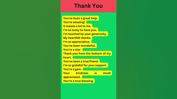 Other Ways To Say Thank You #learnenglish #vocabulary
