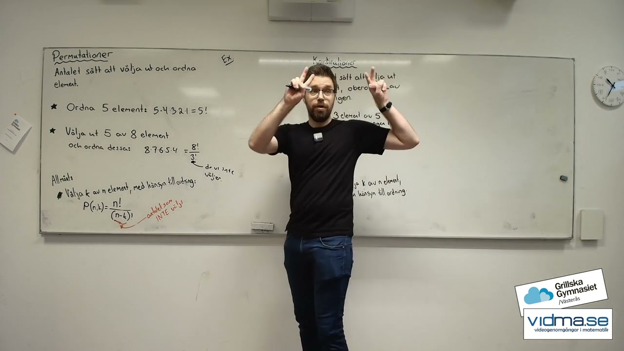 Matematik 5. Permutationer och kombinationer