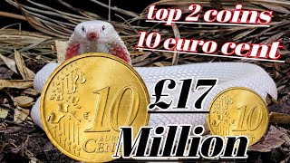 10 Euro Cent Éire 2004 & 2008 Irish Harp Den Euro Coins Collection