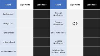 Windows 11 sounds in light mode and dark mode