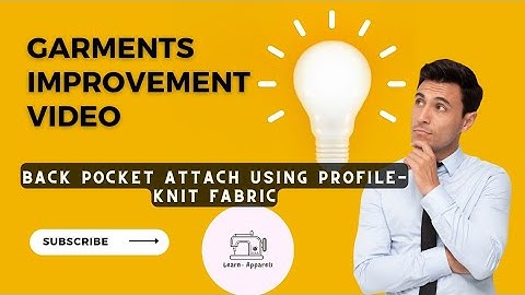 Knit fabric back Pocket attach without mark