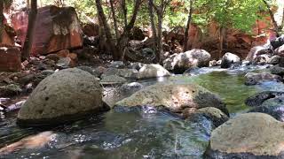1 Hour Peaceful Meditation Red Rock Stream - Zen and Spiritual creek in northern Arizona