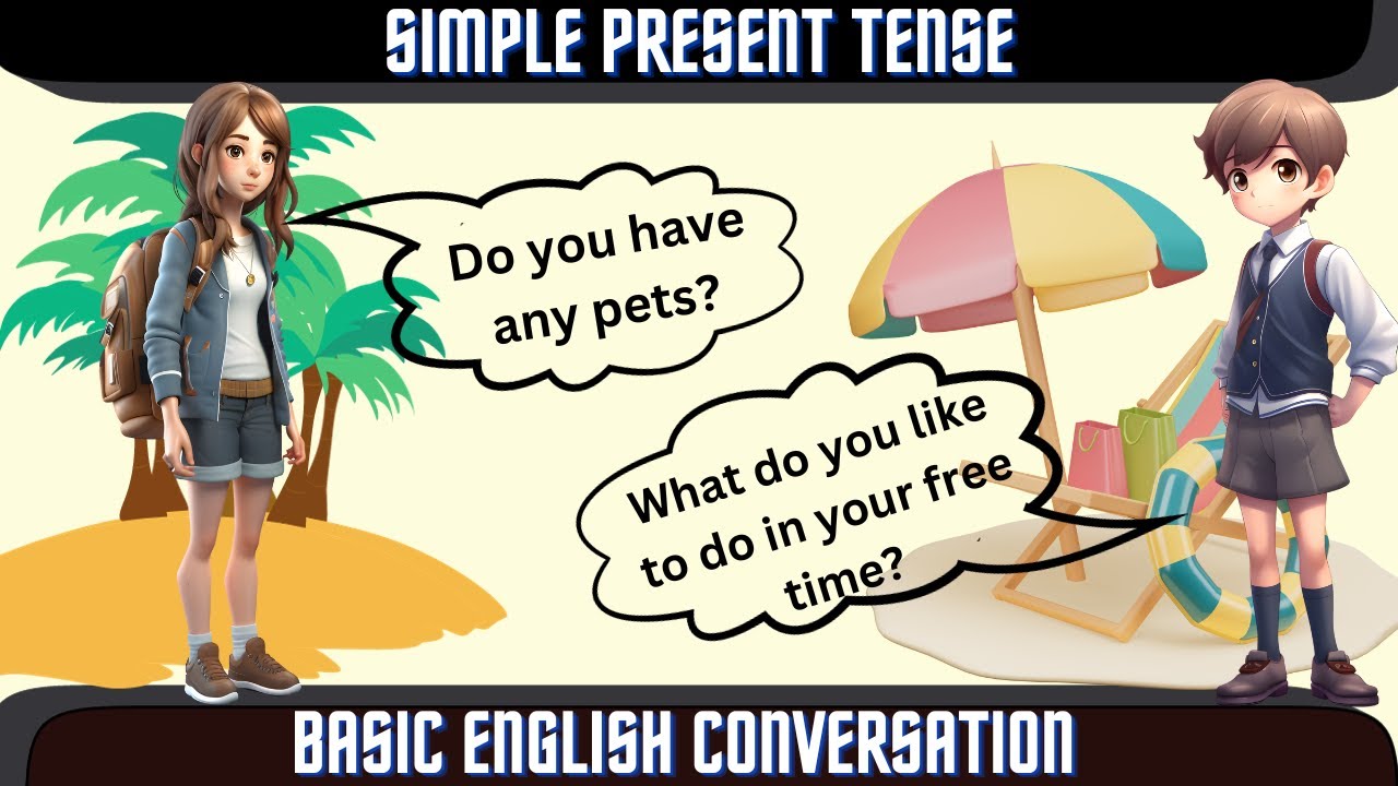 SIMPLE PRESENT TENSE | Basic English Questions | English Conversation ...