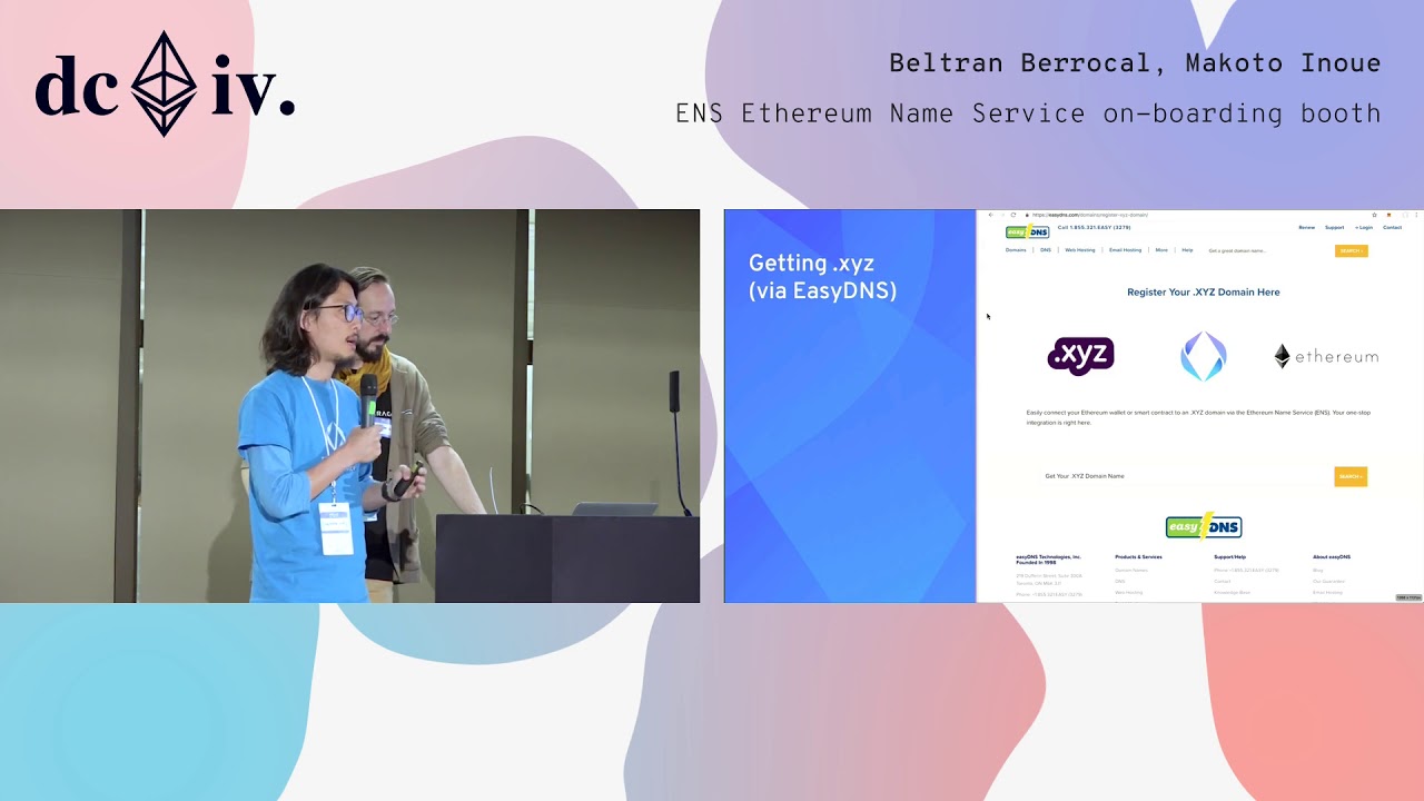 ENS Ethereum Name Service On-boarding Booth (Devcon4)