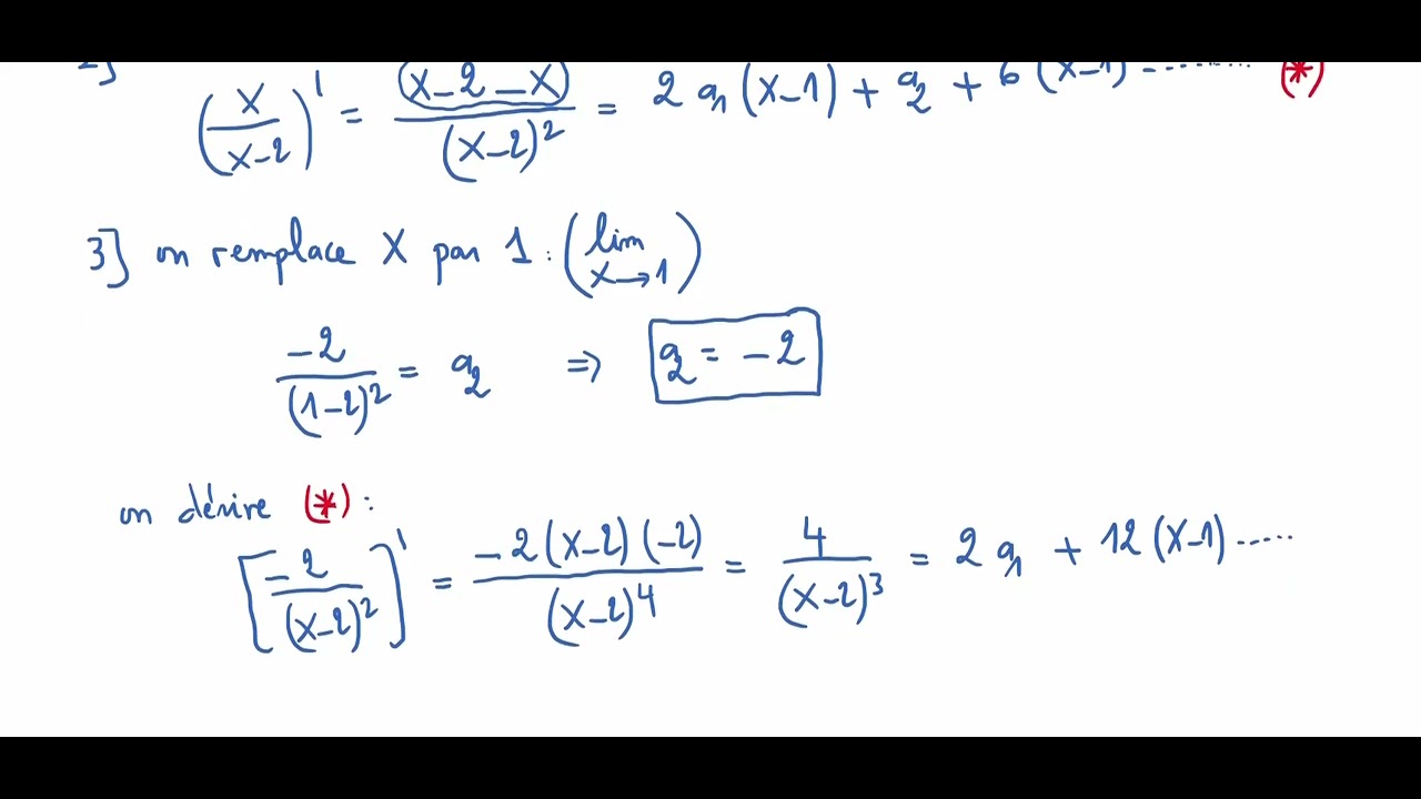 Comment décomposer une fraction rationnelle par la méthode des dérivées successives ?