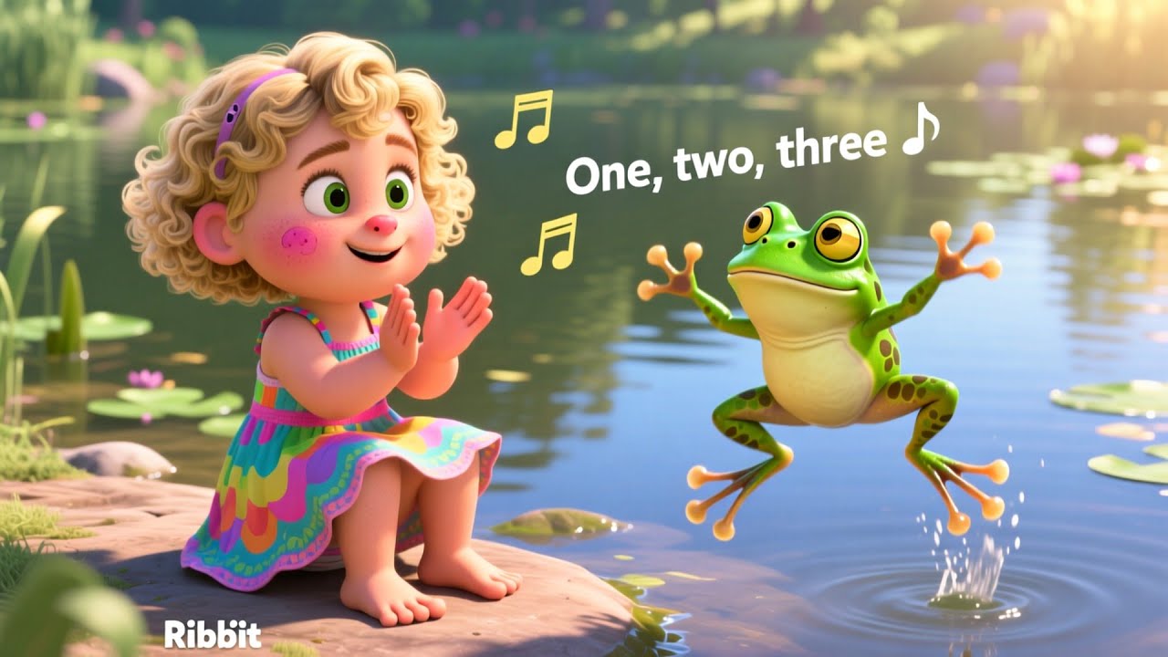 Little Frog Pond Dance 🐸💃 Fun Dance Song for Kids | Learn Colors & Counting with Little Frog