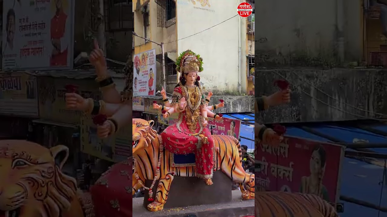 😍Thane Chi Durgeshwari 2024🥳❤️Devi Aagman with Chief Minister of Maharashtra 