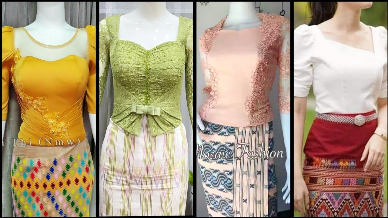 Stylish and adorable Burmese traditional dresses|Myanmar fashionable modern dresses collection part3 Stylish and adorable Burmese traditional dresses|Myanmar fashionable modern dresses collection part3