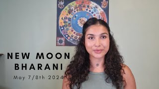 🌑 New Moon in Aries Bharani May 7/8th 2024 Vedic Sidereal Astrology ✨️