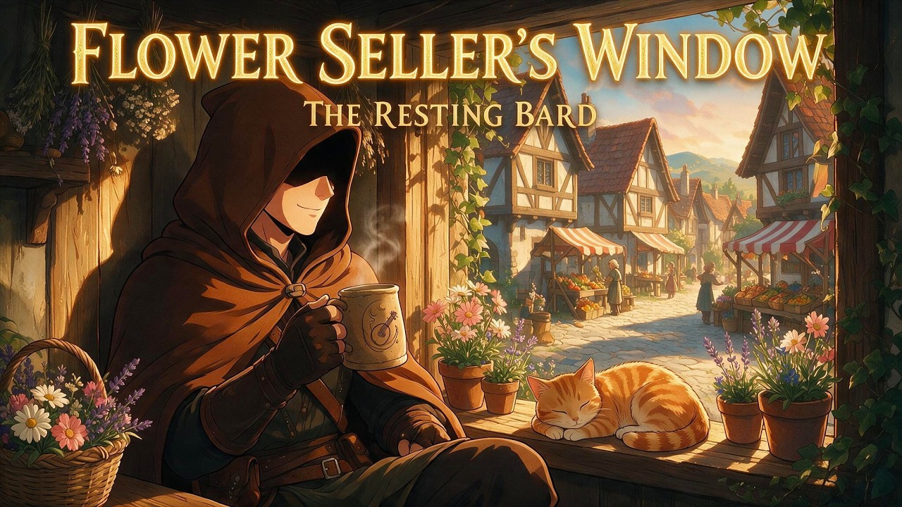 The Flower Seller's Window 🌻 Cozy Medieval Fantasy Music for a Gentle Morning