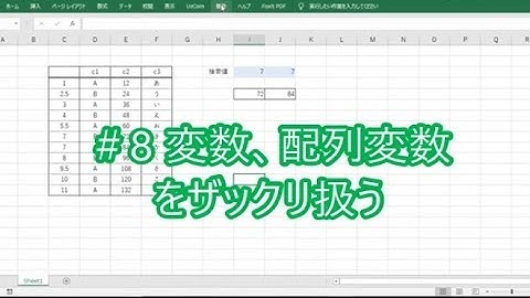 なんちゃってプログラマーのExcelVBA ★8 変数、配列変数をザックリ扱う