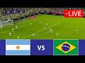 🔴LIVE: Argentina vs Brazil | Today Football Match Live | Full Match PES 21 Simulation Gameplay