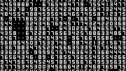 Numbers Data Screen Stock Motion Graphics