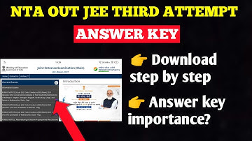 JEE MAIN 2021 APRIL ATTEMPT ANSWER KEY OUT|JEE MAIN 2021 RESULT|STEP BY STEP DOWNLOAD ANSWER KEY
