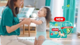 Mapapa-kembot si baby with NEW Pampers Pants with Rash Shield and Lotion with Aloe!