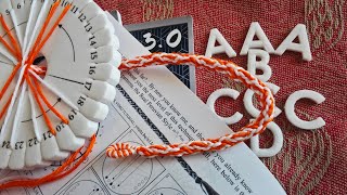 Kumihimo Tutorial Peruvian Color Variant (16 Threads Orange & White)