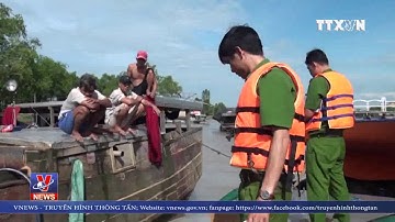 Bắt quả tang 5 đối tượng khai thác cát trái phép trên sông Cổ Chiên (Trà Vinh)