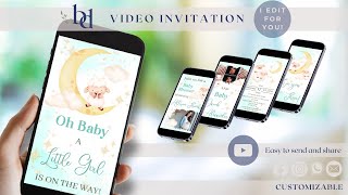 Sheepishly Adorable Baby Shower Invitation - Baby blue Lamb Celebration|Add your photo for free