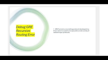 GRE Recursive Routing Error
