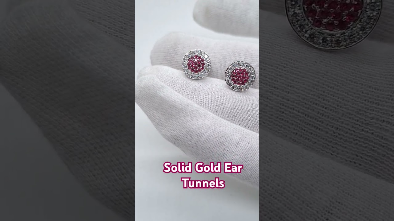 Ear Piercing Jewelry Solid Gold Diamonds Gauges SALE 10% Code SPLASH2024