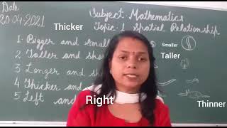 Class - 1-Spatial relationship - Part- 1