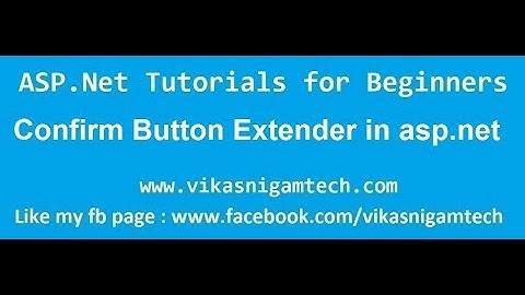 Confirm Button Extender in asp.net c# | asp.net example