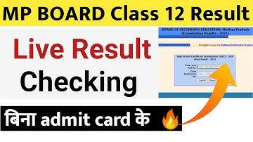 Mp board class 12th Live Result Checking