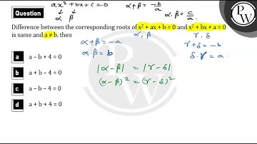 Difference between the corresponding roots of \\(x^{2} + ax + b = 0\\) and \\(x^{2} + bx + a = 0....