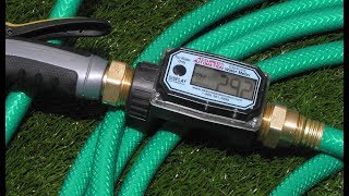 Click on your tap garden digital water meter,attach to a garden hose. 