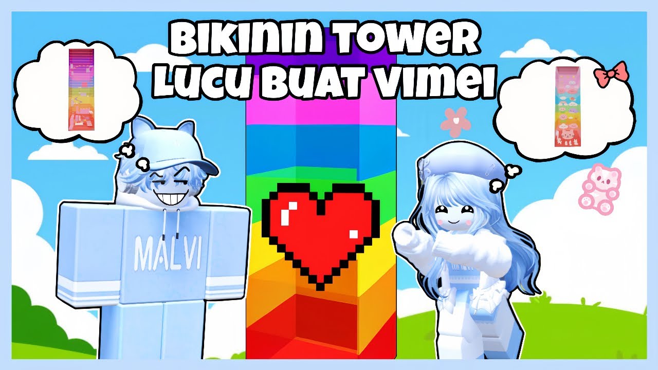 AGMAL BIKIN TOWER LUCU BUAT VIMEI DI ROBLOX!!