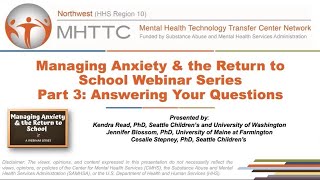 Part 3: Anxiety & School - Answering Your Questions