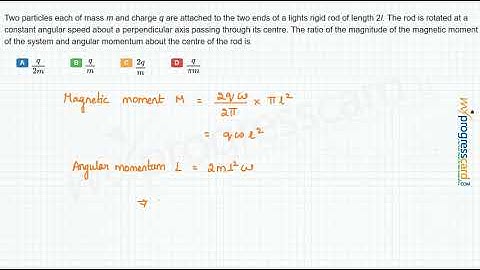 Two particles each of mass m and charge q are attached to the two