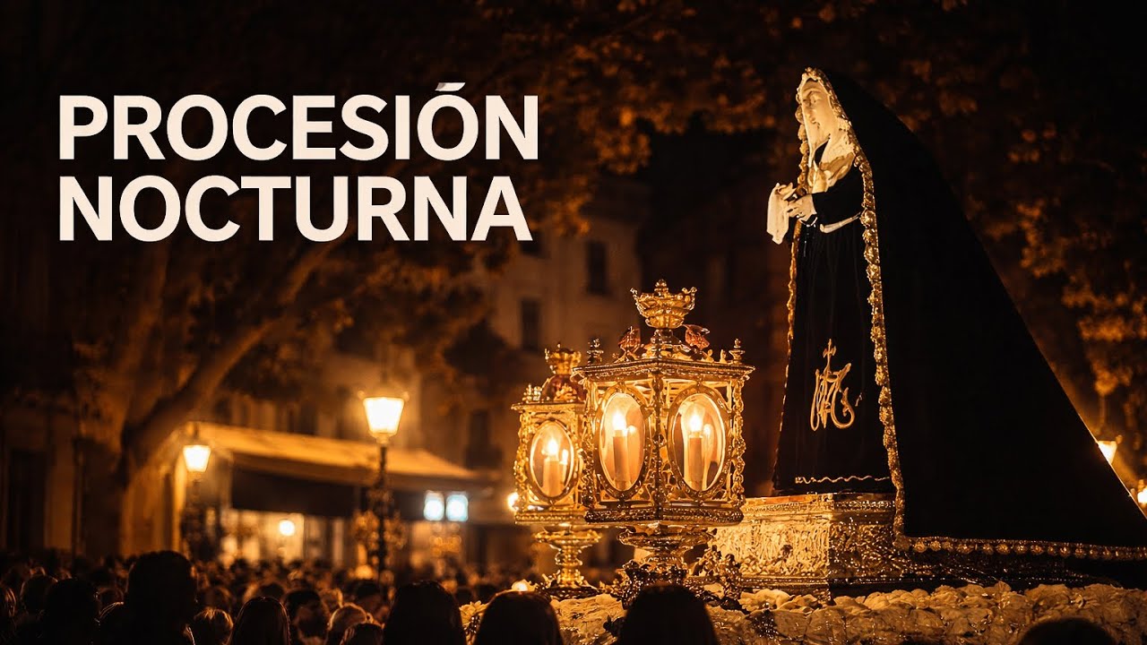 Procesión del Lunes Santo en Zaragoza 2025 | Semana Santa nocturna