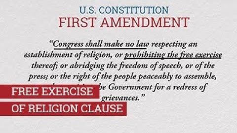 4.2 Free Exercise of Religion Clause