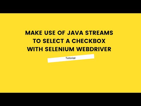 Make use of Java Streams to select a checkbox with Selenium WebDriver